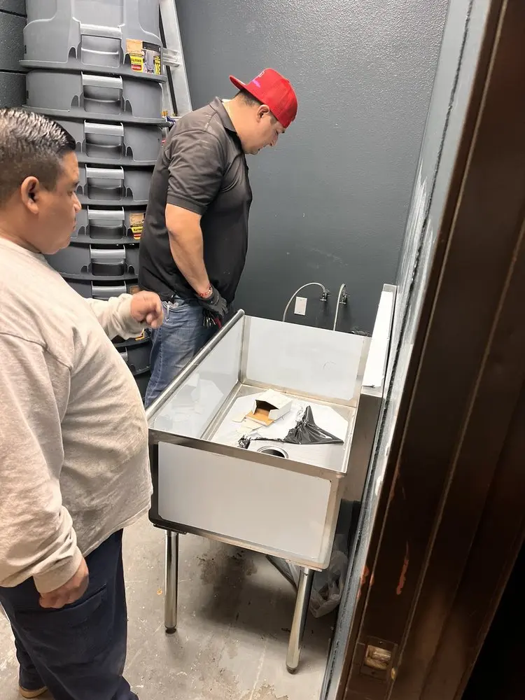 Commercial plumbing and sink installation in Stacey Street